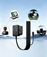 Kit de Cableado OBD para Cámara de Coche DVR Portátil con MiniUSB 12V 24V a 5V3A, Cable de Alimentación Reductor de Voltaje con Conductor de Cobre Puro