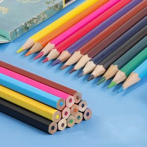 Crayons de couleur hexagonaux en bois, nouvelle collection, pigments résistants à la décoloration, assortiment complet de teintes, pour la rentrée scolaire, fournitures scolaires pour étudiants - Product Image 3