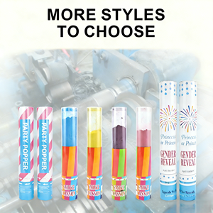 Canon à confettis biodégradable personnalisé avec logo et moule pour révélation du sexe, mariage, anniversaire, fête prénatale - Product Image 1