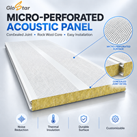 Panneau de toiture sandwich en laine de roche acoustique Glostar, système insonorisant et ignifuge pour salle de concert, lieu de musique