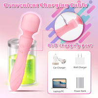 10-Frequenz Dual-Kopf Tragbarer G-Punkt Klitoris-Vibrator Dildo für Frauen USB-Aufladbar IPX5 Wasserdicht Masturbations-AV-Massagegerät