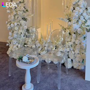 LEDA Wholesale Factory Acrylic Round Back Transparent Pc <b>Chair</b> for Hotel Wedding Party Event - Product Image 4