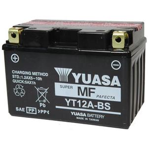 Batería de Motocicleta Yuasa YT12A-BS 12V 10Ah Super MF Perfecta - Product Image 1