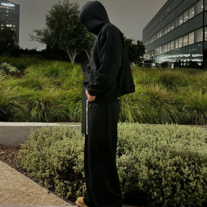 Conjunto de Sudadera y Pantalones Deportivos Y2K Personalizados <span class=keywords><strong>para</strong></span> <span class=keywords><strong>Hombre</strong></span>, Estilo Urbano, con Capucha y Pantalones Apilados, Traje Deportivo Personalizado <span class=keywords><strong>para</strong></span> <span class=keywords><strong>Hombre</strong></span> - Product Image 3