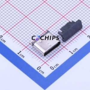 TYPE-604-T3 USB Connector Through hole Component (THT) Connector Type-C Female Through Hole 6P - Product Image 1