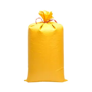 黄色PPプラスチック織りスネークスキンバッグフィードバッグエクスプレス物流移動包装バッグ