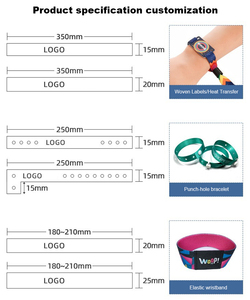 Pulseras de Poliéster con Etiqueta Tejida Impresa con Logotipo Personalizado al por Mayor, Pulseras Promocionales para Fiestas y Eventos - Product Image 6