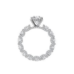 Bague en diamant de laboratoire taille ronde 6.25 US, en argent 925, or 9kt, 14kt, 18kt pour bijoux féminins - Product Image 3