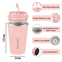 Botol Termos Vakum Stainless Steel 510ml Dinding Ganda Ramah Lingkungan, Kotak Hadiah, Flask Termal, Cangkir Perjalanan Olahraga