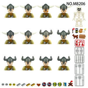 Set de Figuras de Personajes en Miniatura de Estilo Vikingo Retro, Bloques de Construcción ABS, Piezas de Armas Decorativas, Escena DIY, Coleccionable, Regalo - Product Image 6