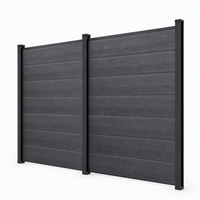 Panneaux de clôture WPC sans entretien, clôture composite co-extrudée, écran d'intimité durable pour cour et piscine modernes