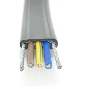 accompanying flat cable YFFB double steel wire 2/3/4/5 core electric door air conditioning elevator accompanying flat cable