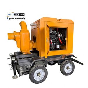 Pompe à eau mobile monophasée sur remorque, haute pression, pour drainage et nettoyage des eaux usées - Product Image 1