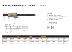 Calibrador Digital Asimeto con Puntas Extrafinas, Rango de 0-150 mm, para Medición de Soportes de PCB y Piezas en Miniatura - Product Image 3