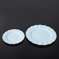 Xueli Assiettes à dîner en plastique élégantes, légères et lavables au lave-vaisselle, idéales pour servir au restaurant à la maison