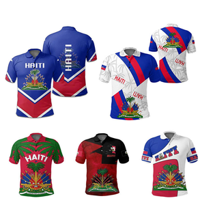 Coupe du Monde de Football 2026 Haïti : Maillot de Supporter Décontracté Sportif en Polyester 100% avec Logo Personnalisé HAITI, Coupe Ample - Product Image 6