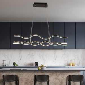 Nouveau design en gros acrylique <span class=keywords><strong>vague</strong></span> led pendentif lumière moderne lampe suspendue lumière <span class=keywords><strong>lustre</strong></span> pour hôtel restaurant - Product Image 1