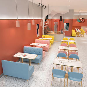 Customized <b>Restaurant</b> Table and Chair Set <b>Furniture</b> Modern Coffee Shop Leather Booth Hotel <b>Restaurant</b> <b>Furniture</b> Set - Product Image 1