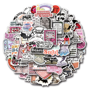 60 piezas de moda Smut Bookish lectura Graffiti pegatinas <span class=keywords><strong>para</strong></span> <span class=keywords><strong>pared</strong></span> nevera decoración biblioteca libro lectura pegatina - Product Image 2