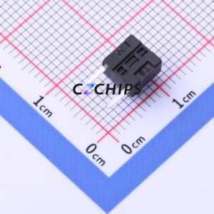 YTS-D007-2C Tactile Switch Bent Lead Through Hole-3P,6x6mm Switch Single Pole Single Throw Round Button 2.5N Right Angle Insert - Product Image 2