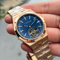Montre automatique mécanique de luxe pour homme, nouvelle marque haut de gamme, 26 ans d'expérience, boîtier en acier inoxydable or rose, tourbillon, sport et affaires