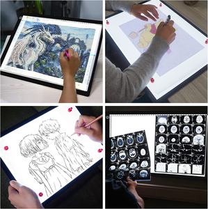 A4 LED แท็บเล็ตเพชรจิตรกรรมกระดานคัดลอก Pad การเขียน Sketching ติดตามแผ่นไฟ - Product Image 4