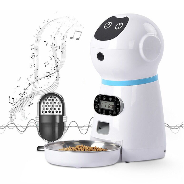 Remote Operate Auto Dog Cat Feeder Smart Pet Feeder With Camera