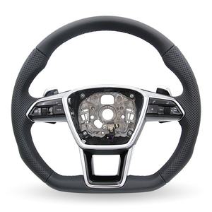 Volant en cuir OEM adaptable pour <span class=keywords><strong>Audi</strong></span> A1 A5 A6 8Y SQ7 8S TTRS R8 B9 RS3 <span class=keywords><strong>Q3</strong></span> Q5 C8 - Product Image 2