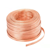 Cables Eléctricos de Cobre Trenzado Personalizados Zhongshuang, Cable Plano de Tierra con Aislamiento de PVC, Trenzas Flexibles Industriales