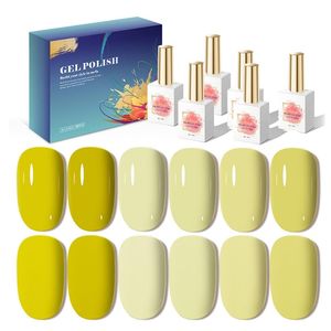 AILANUO Professional Vegan 15 ML UV Gel Polish Set 6 Couleurs TPO HEMA Free Haute Qualité Soak Nail Polish Private Label - Product Image 1