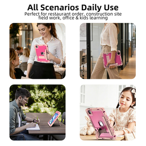 Étui antichoc en silicone pour tablette <span class=keywords><strong>iPad</strong></span> <span class=keywords><strong>Air</strong></span> 10,9 pouces 4e et 5e génération avec bandoulière, dragonne et emplacement pour stylet - Product Image 3