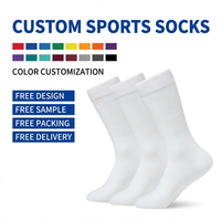 Chaussettes de sport en coton côtelé avec logo brodé jacquard personnalisé par le fabricant, chaussettes de sport ODM OEM pour le streetwear