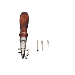 Déchiqueteuse de bord de support de bord de <span class=keywords><strong>Groover</strong></span> 7 en 1, rainure de couture en cuir réglable, biseaux de bord en cuir, travail de maroquinerie bricolage - Product Image 2