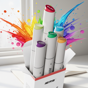 Marcadores Permanentes <span class=keywords><strong>Ohuhu</strong></span> Coreanos de Doble Punta (Pincel y Cincel) a Base de <span class=keywords><strong>Alcohol</strong></span>, en 24, 48, 60 y 80 Colores, Diseño Popular para Dibujo y Animación - Product Image 3
