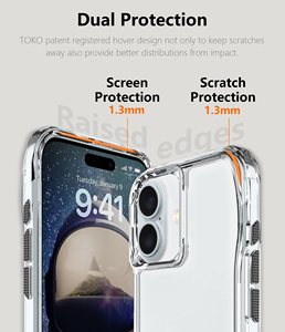 Semplice custodia trasparente antiurto per telefono per <span class=keywords><strong>iPhone</strong></span> 16 15 14 Plus 17 Air 13 12 Mini <span class=keywords><strong>11</strong></span> Pro Max 16E <span class=keywords><strong>Cover</strong></span> posteriore rigida per PC - Product Image 6