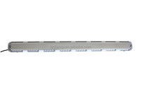 HIEEY 120cm Balise de signalisation de véhicule rouge bleue ambre blanche, barre lumineuse d'avertissement d'urgence rotative halogène pour toit de voiture
