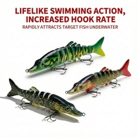Vente en gros usine Leurres crankbait coulants en ABS 13cm/17g, multi-sections, pour la pêche au brochet et au bar