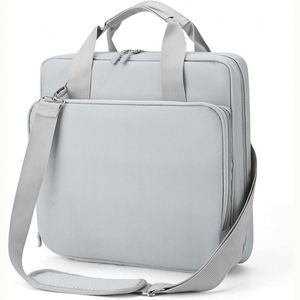 Échantillon gratuit de classeur à fermeture éclair BSCI avec pochettes, anneaux ronds de 3 pouces, poignée et bandoulière amovible, classeur extensible à 5 onglets - Product Image 3