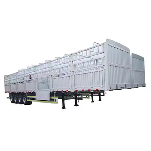 รถพ่วงกึ่งพ่วงบรรทุกสินค้าแห้งแบบมีรั้วเหล็กหนาพิเศษ 3 เพลา แบบคอห่าน ใหม่และมือสอง - Product Image 5