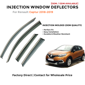 แผ่นบังแดดกันฝนสำหรับรถยนต์เรโนลต์แคปเจอร์ ปี 2018-2019 |   แผ่นบังลมข้างรถยนต์แบบสั่งทำพิเศษ อุปกรณ์ตกแต่งรถยนต์ - Product Image 2