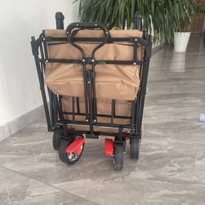 <span class=keywords><strong>2025</strong></span> Chariot utilitaire pliable à quatre roues de haute qualité pour petits animaux de compagnie Canopy OEM plate-forme personnalisable charge 100kg - Product Image 2