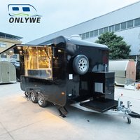 Onlywe Food Truck, Remorque à café, Camion de vente ambulante, Camionnette alimentaire, Chariot à hot-dogs, Petite remorque alimentaire vintage, Entièrement équipée