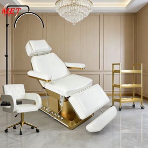 Equipo <span class=keywords><strong>de</strong></span> Belleza Moderno Meientai, Cama <span class=keywords><strong>de</strong></span> Spa Facial Eléctrica <span class=keywords><strong>de</strong></span> 4 Motores con Base Dorada, Cama <span class=keywords><strong>de</strong></span> Spa Facial en Venta, Salón Dorado Moderno - Product Image 1