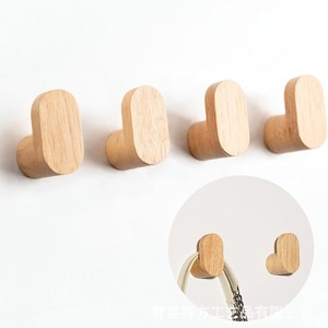 Crochets muraux en bois ronds, crochets simples pour manteau, chapeau, salon, crochets décoratifs multifonctionnels - Product Image 1