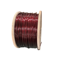 AWG kelas 130-240 derajat 5.5mm berenamel Solid kawat aluminium Toroidol Transformer kabel Winding Ply-Wood Spool kabel listrik