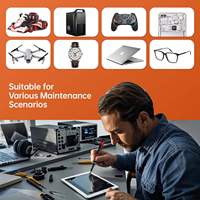 Mini kit d'outils de réparation professionnel 115 pièces en acier au chrome-vanadium avec mallette rigide pour téléphone Android et ordinateur portable