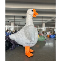 Publicité Événements Accessoires Gonflable Oie Blanche En Peluche Costumes Fête De Noël Cosplay Animal Géant Marche Mascotte Vêtements