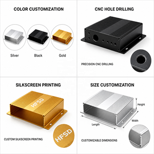 Boîtier de carte de circuit imprimé en aluminium moulé sous pression, style extrudé, pour utilisation industrielle robuste - Product Image 5
