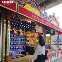 CE Tolefun Express Carnival Multi Game Booth Roll Balls Commercial Vintage Funfair Midway Interactive Prize Game Led Light Metal