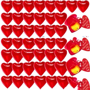新しいバレンタインデーの愛のおもちゃ赤い愛のプラスチックボックスハート型のギフトプラスチックシェル収納ボックス子供のためのストレス解消おもちゃ
